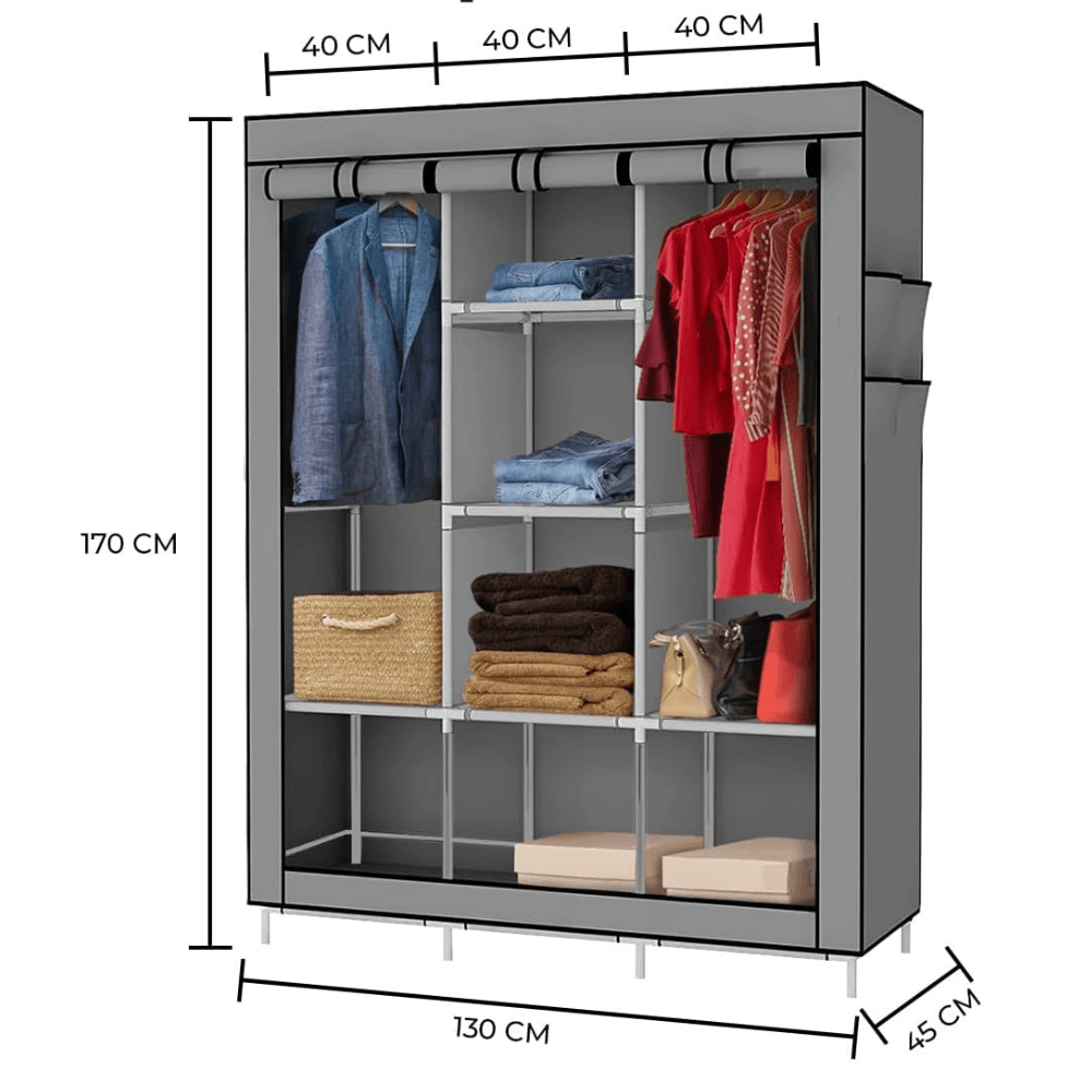 Combo Armario 3 Puestos + Zapatero 6 niveles
